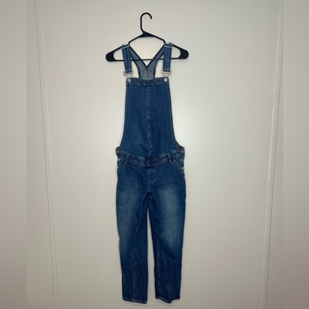 Gap Classic Denim Overalls maternity womens size S medium wash